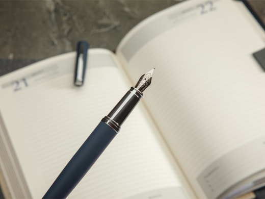 Изображение №6 | Ручка металлическая перьевая «Sienna» софт-тач (синий)