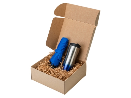 Изображение №2 | Подарочный набор «On the go» с термокружкой и зонтом (синий)