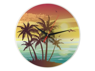 Изображение №3 | Часы настенные стеклянные «Thames» (прозрачный матовый/черный/красный)