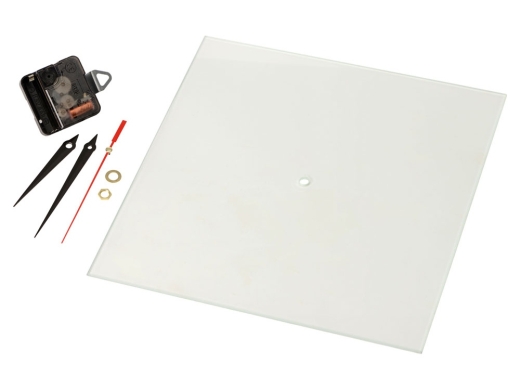 Изображение №4 | Часы настенные стеклянные «Nile» (прозрачный матовый/черный/красный)