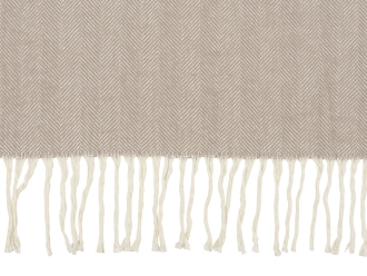 Изображение №5 | Плед «Ёлочка» из натурального хлопка (бежевый)