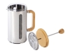 Изображение №2 | Френч-пресс в стальном корпусе и ручкой из бамбука «Coffee break» (серебристый, натуральный)