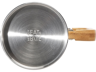 Изображение №6 | Френч-пресс в стальном корпусе и ручкой из бамбука «Coffee break» (серебристый, натуральный)