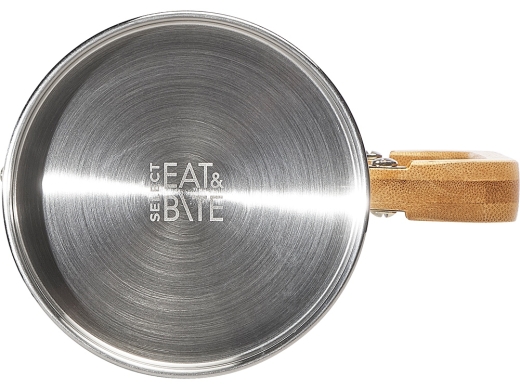 Изображение №6 | Френч-пресс в стальном корпусе и ручкой из бамбука «Coffee break» (серебристый, натуральный)