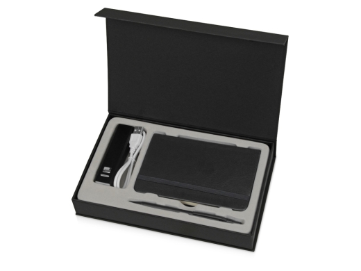 Изображение №1 | Набор для записей с пауэрбэнком «Ион» (черный)