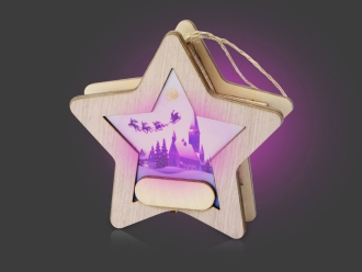 Изображение №4 | Новогодняя подвеска с подсветкой «Звезда» (натуральный, разноцветный)