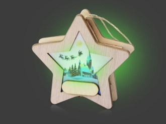 Изображение №5 | Новогодняя подвеска с подсветкой «Звезда» (натуральный, разноцветный)