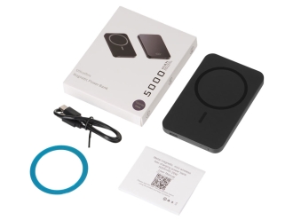 Изображение №16 | Магнитный беспроводной внешний аккумулятор «Razor», металл, 5000 mAh (черный)