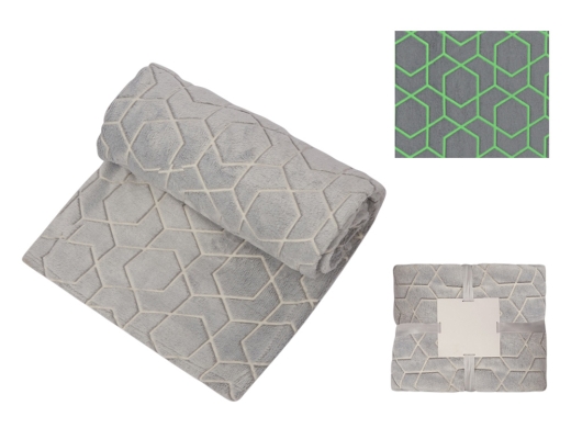 Изображение №1 | Светящийся в темноте плед «Lattice» (серый)