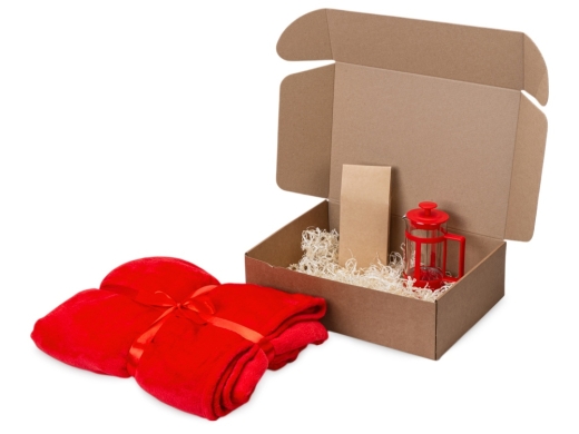 Изображение №2 | Подарочный набор «Tea time» с пледом (красный)