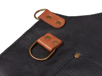 Изображение №7 | Набор: Фартук из натуральной кожи в тубусе (черный/коричневый)