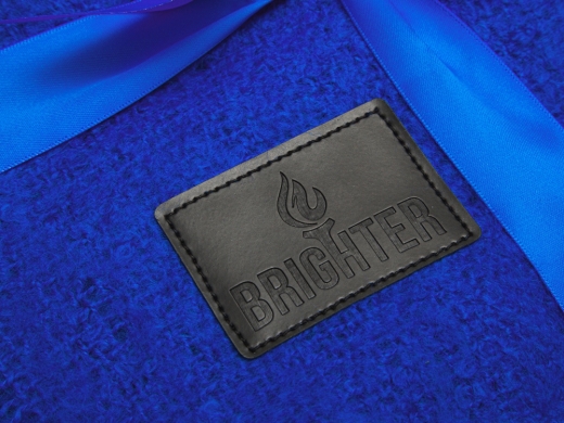 Изображение №3 | Плед акриловый «Mohair» с патчем (синий)