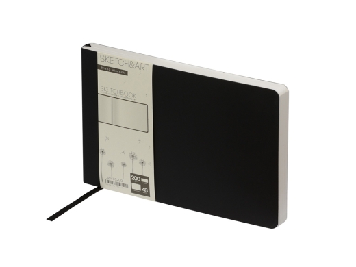 Изображение №1 | Скетчбук А5 «Sketch & Art» 200 г/м2, soft-touch (черный)