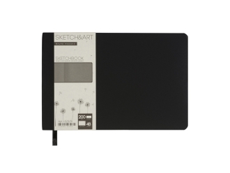 Изображение №2 | Скетчбук А5 «Sketch & Art» 200 г/м2, soft-touch (черный)