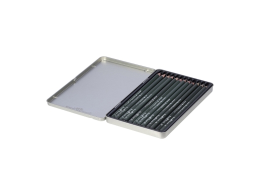 Изображение №2 | Набор из 12 чернографитовых карандашей «Sketch & Art» В - 14В (серебристый)