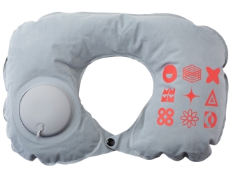 Изображение №1 | Подушка для путешествия с помпой «Push» с термотрансфером (серый)