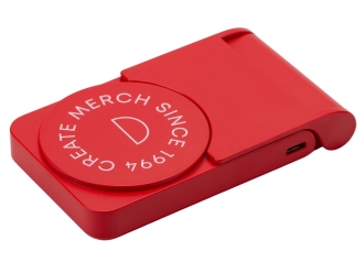Изображение №1 | Магнитный внешний аккумулятор «MagnIQ», 5000 mAh с тампопечатью (красный)