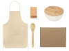 Изображение №1 | Подарочный набор с салатником, фартуком и подставкой (коричневый)