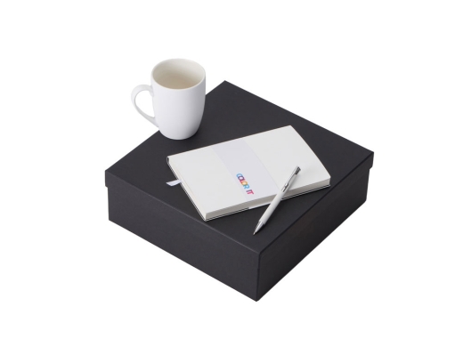 Изображение №1 | Подарочный набор «COLOR IT» с блокнотом, металлической ручкой и кружкой гибкая обложка (белый)