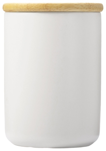 Изображение №4 | Кружка с ручкой и крышкой из каучукового дерева «Jeny» (белый, натуральный)