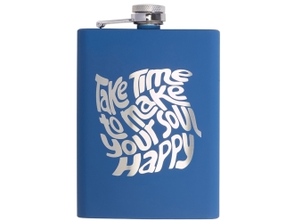 Изображение №1 | Фляжка «Remarque» soft-touch 2.0 с гравировкой (синий)