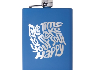 Изображение №2 | Фляжка «Remarque» soft-touch 2.0 с гравировкой (синий)