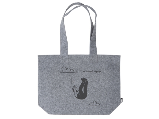 Изображение №1 | Сумка-шоппер «Stratum» фетровая с термотрансфером (серый)
