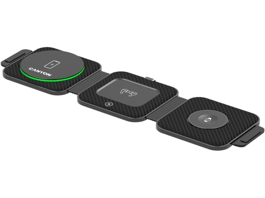 Изображение №1 | Беспроводное зарядное устройство 3-в-1 «WS-305», 15 Вт (черный)