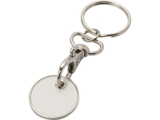 Изображение №1 | Брелок для ключей «Rory» с монеткой для тележки (белый)