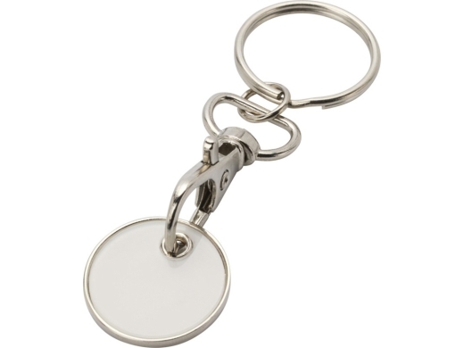 Изображение №1 | Брелок для ключей «Rory» с монеткой для тележки (белый)