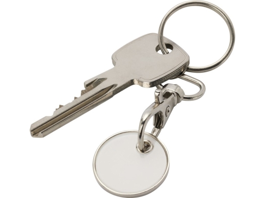 Изображение №4 | Брелок для ключей «Rory» с монеткой для тележки (белый)