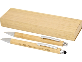 Изображение №7 | Подарочный набор «Oblys» с шариковой ручкой и механическим карандашом из бамбука (натуральный)