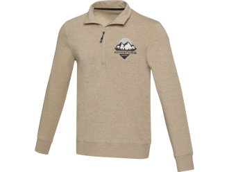 Изображение №4 | Свитер с молнией «Tin» из органического хлопка, унисекс 2XL (бежевый)