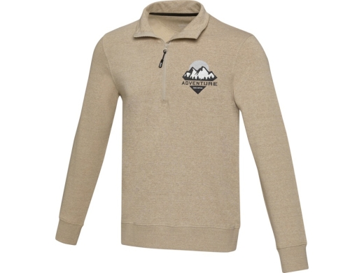 Изображение №4 | Свитер с молнией «Tin» из органического хлопка, унисекс 2XL (бежевый)