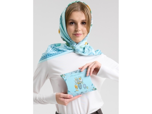 Изображение №9 | Платок «Мелодия хрусталя» (голубой)