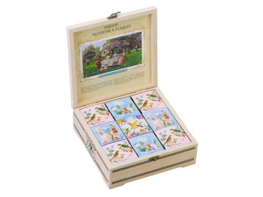 Изображение №1 | Подарочный набор с чаем «Чайный букет» в деревянной шкатулке (натуральный)