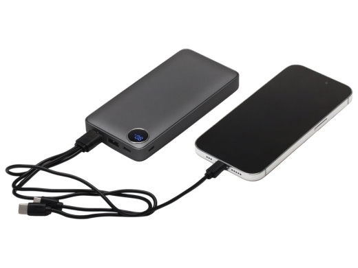 Изображение №2 | Внешний аккумулятор «Mild», металлик soft-touch, 10 000 mAh (серый)