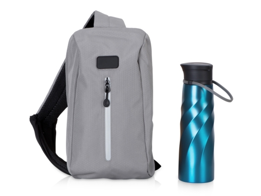 Изображение №1 | Набор со слингом и бутылкой «Athletic nomad» (синий)