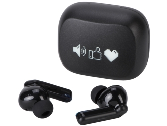 Изображение №1 | Беспроводные наушники с шумоподавлением ENC и подсветкой лого «Lites» с гравировкой (черный)