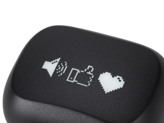 Изображение №2 | Беспроводные наушники с шумоподавлением ENC и подсветкой лого «Lites» с гравировкой (черный)