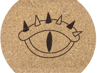 Изображение №2 | Набор костеров из пробки на подставке «Krock» с гравировкой (коричневый)