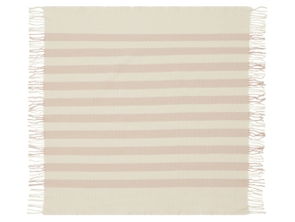 Изображение №3 | Плед «Reglet» из хлопка с бахромой (бежевый)