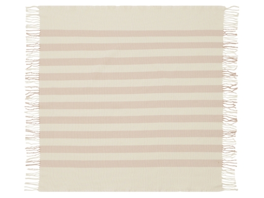 Изображение №3 | Плед «Reglet» из хлопка с бахромой (бежевый)