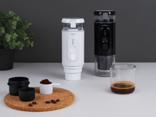Изображение №6 | Портативная кофемашина с подогревом «Barista 2» с логотипом Rombica (черный)