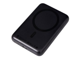 Изображение №1 | Магнитный внешний беспроводной аккумулятор «Polarix», QC/PD, 10000 мАч (черный)