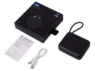 Изображение №2 | Внешний аккумулятор со встроенным кабелем «Liri», QC/PD, 10000 мАч (черный)