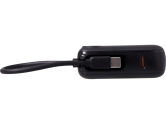 Изображение №5 | Внешний аккумулятор со встроенным кабелем «Liri», QC/PD, 10000 мАч (черный)