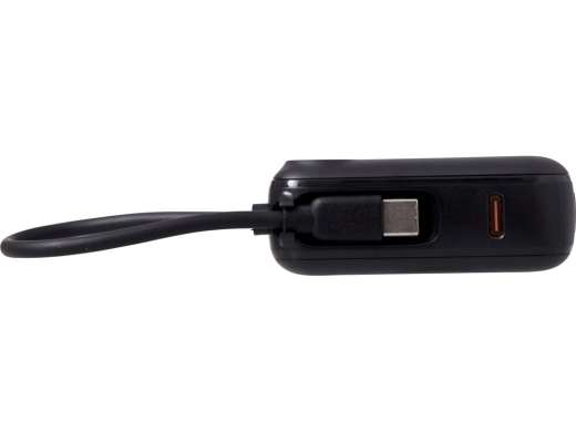 Изображение №5 | Внешний аккумулятор со встроенным кабелем «Liri», QC/PD, 10000 мАч (черный)