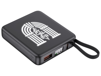 Изображение №1 | Внешний аккумулятор с подсветкой лого «Nex», 5000 мАч (черный)