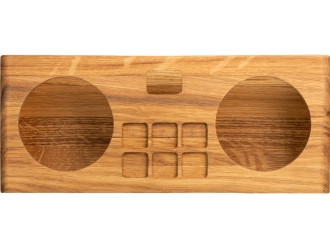 Изображение №7 | Набор для виски и коктейлей на подставке из дуба «Whiskey Party» (натуральный, прозрачный, серый, серебристый)